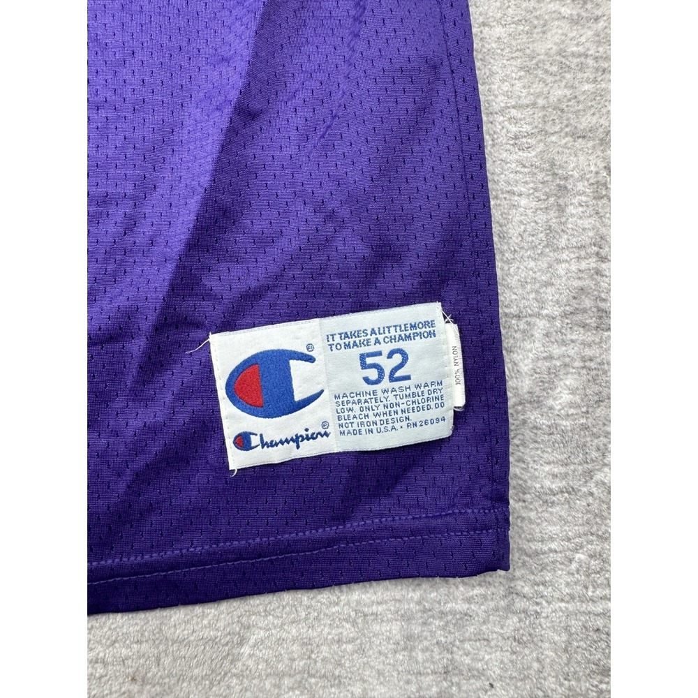 VTG Champion Jersey Mens 52 Purple Minnesota Vikings LSU Tigers 80s 90s Football - Picture 4 of 9